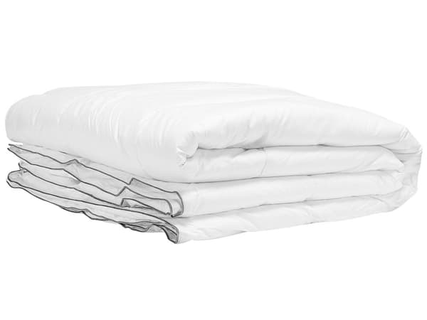 Dyne Hvit Japara Bomullstrekk med Microfiberfyll 135 x 200 cm Helårsdyne Vattert Maskinvaskbar