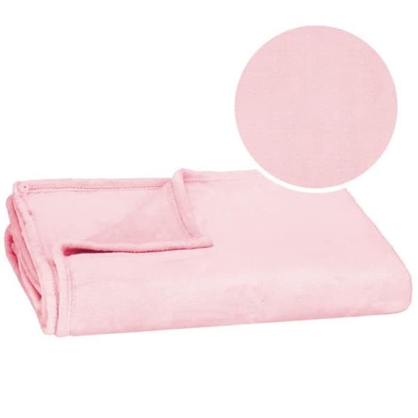 Överdrag - SPRINGOS® - 200X220 cm - Mjuk - Rosa - Polyester 100%