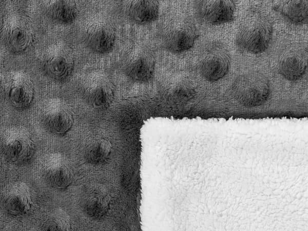 Sängöverkast Grå Mjukt Tyg 150 x 200 cm Sherpa Fleece Foder
