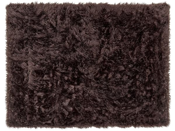 Överkast Brun Polyester Akryl 150 x 200 cm Fuskpäls Lättskött Mjuk Sovrum