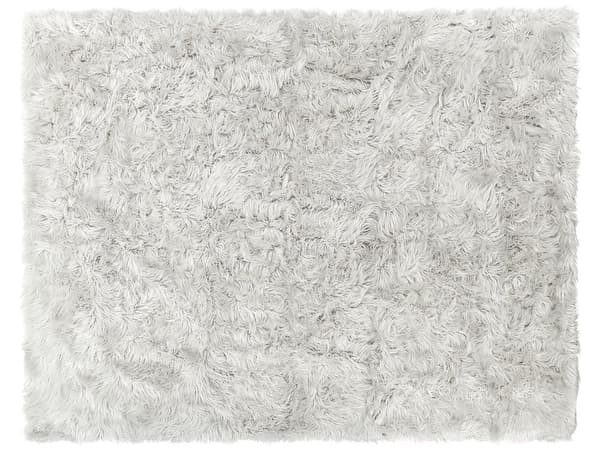 Sengeteppe Lysegrå Fuskepels 150 x 200 cm Shaggy Pledd Tekstil Tilbehør Dekorativt Soverom