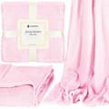 Miniatyrbild 4 av 4: Filt - SPRINGOS - Sicksack - 70 x 160 cm - Polyester - Babyrosa