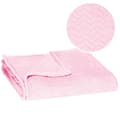 Miniatyrbild 1 av 4: Filt - SPRINGOS - Sicksack - 70 x 160 cm - Polyester - Babyrosa