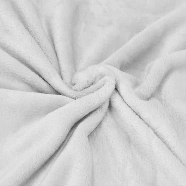 SPRINGOS mysig filt - 70x160 cm - Ljusgrå - 100% polyester