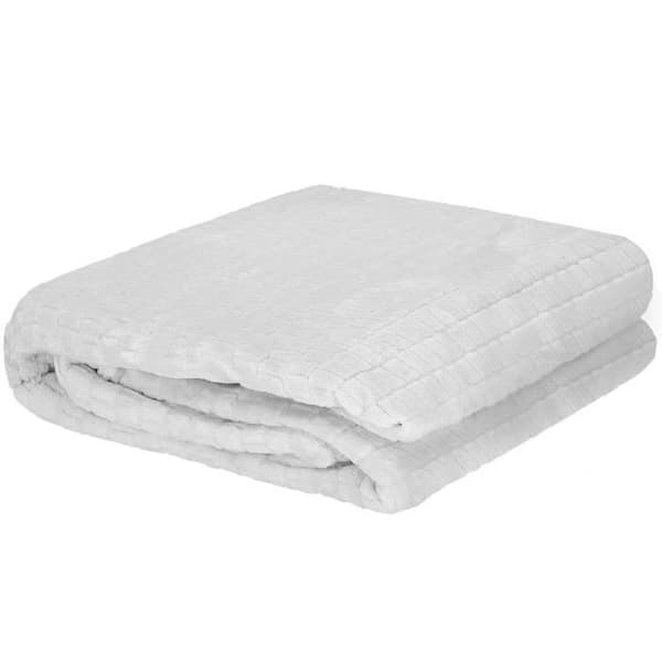 SPRINGOS® Mysig filt 170 x 210 cm Inomhusfilt Sängöverkast Textur Våffelmönster Mjuk Varm Pläd