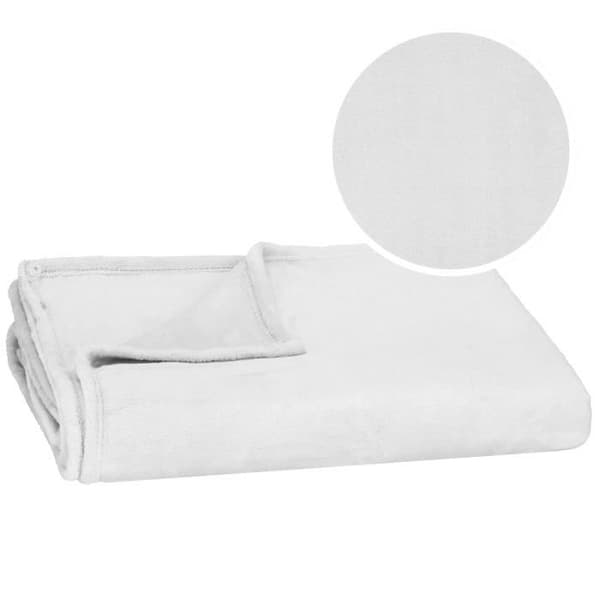 Täckning - SPRINGOS® - 200x220 cm - Polyester - Ljusgrå - Mjuk och mysig