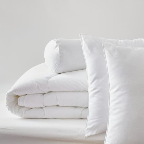 Couette Blanrêve mycket varm 260 x 240 + 2 Kuddar 60 x 60 + Polochon 160 "Confort" behandlad mot kvalster Soft &amp; care