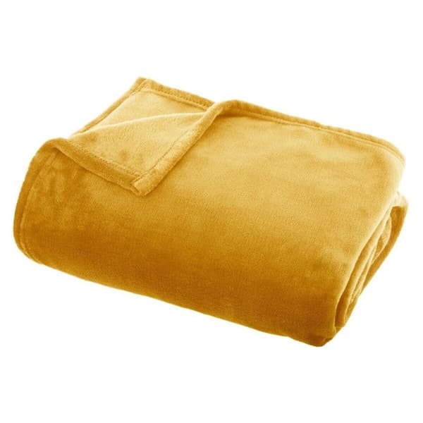 Rutig flanell 125 x 150 cm Atmosphera - Ockra