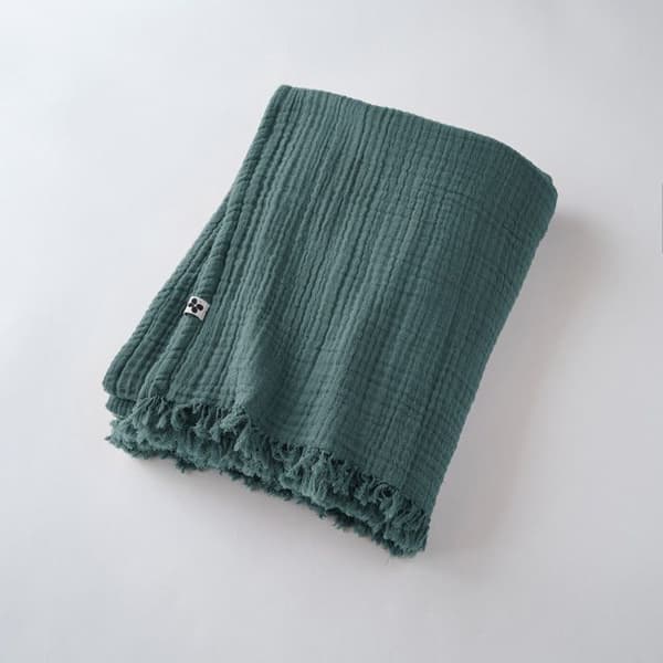 Fransfilt "Gaïa" alla storlekar "Cotton Gauze" - Gaïa Duck - 130 x 160 cm