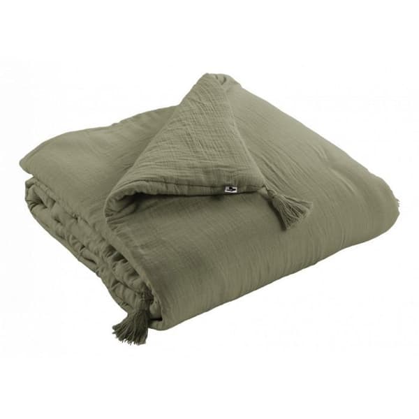 Quilt eller gavel "Gaïa" alla storlekar "Cotton Gauze" - Gaïa Romarin - 90 x 200 cm
