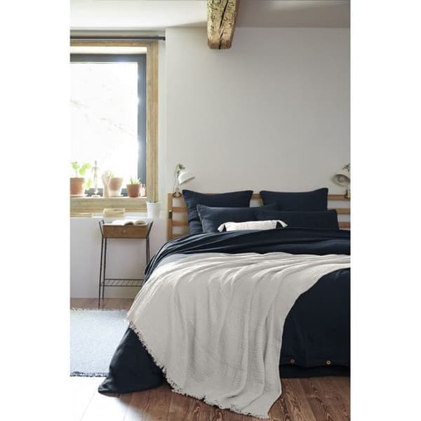 Fransfilt "Gaïa" alla storlekar "Cotton Gauze" - Gaïa Nuage - 130 x 160 cm