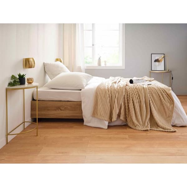 "Dolce" ribbad mikrosammetsfilt 150 x 200 cm Toison d'or - Dolce Sable - 150 x 200 cm