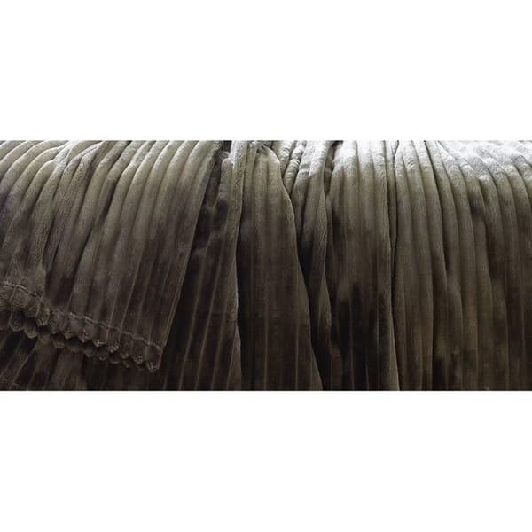 "Dolce" räfflad mikrosammetsfilt 150 x 200 cm Toison d'or - Dolce Argile - 150 x 200 cm