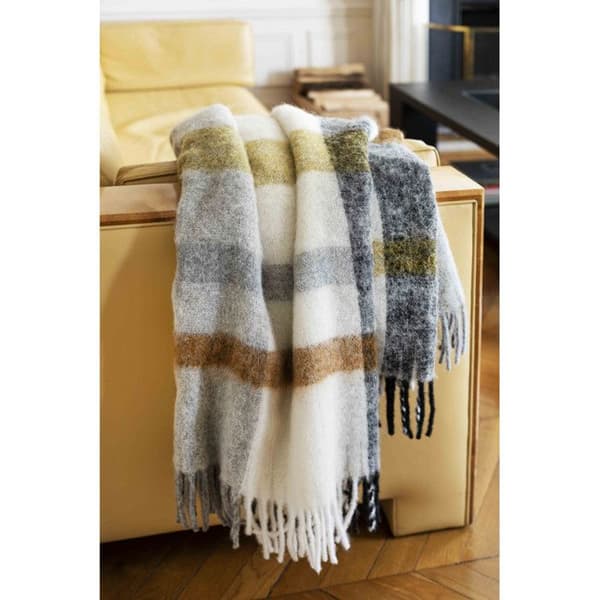 Alpaca Mohair Wool &amp; Polyamid "Iseo" 130 x 180 cm Toison d'or - Iseo Honung - 130 x 180 cm