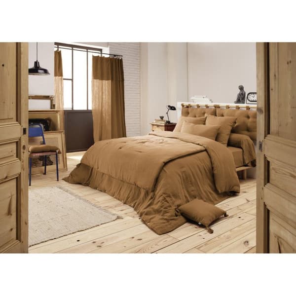Quilt eller gavel "Gaïa" alla storlekar "Cotton Gauze" - Gaïa Camel - 150 x 150 cm