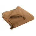 Miniatyrbild 1 av 3: Quilt eller gavel "Gaïa" alla storlekar "Cotton Gauze" - Gaïa Camel - 150 x 150 cm