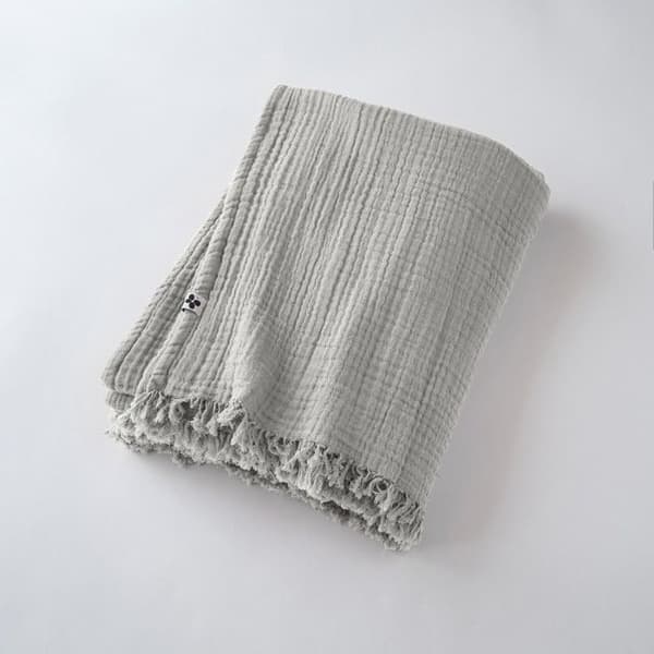 Fransfilt "Gaïa" alla storlekar "Cotton Gauze" - Gaïa Nuage - 180 x 220 cm