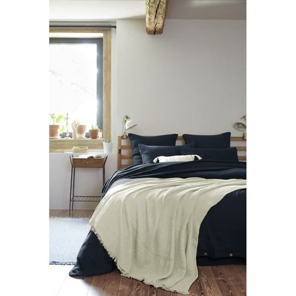 Fransfilt "Gaïa" alla storlekar "Cotton Gauze" - Gaïa Water Green - 180 x 220 cm