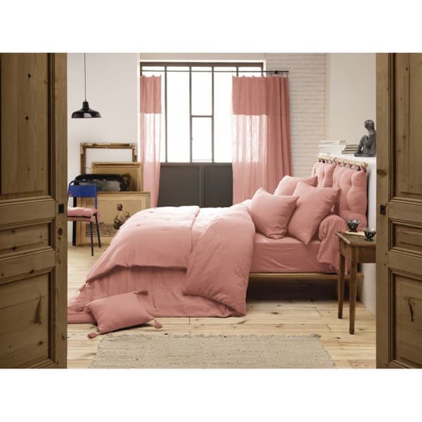 "Gaïa" täcke eller sängslut alla storlekar "Cotton Gauze" - Gaïa Peach Pink - 150 x 150 cm