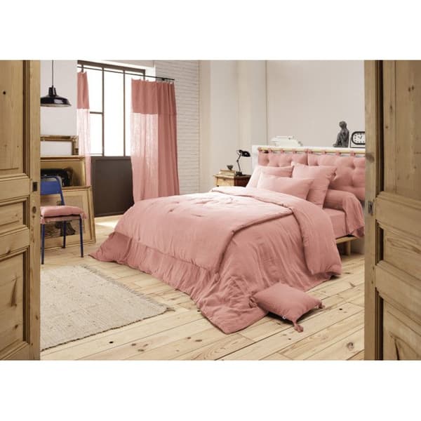 "Gaïa" täcke eller sängslut alla storlekar "Cotton Gauze" - Gaïa Peach Pink - 150 x 150 cm