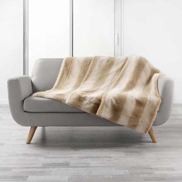 CDaffaires Filt 125 x 150 cm Fusk pumapäls Natur