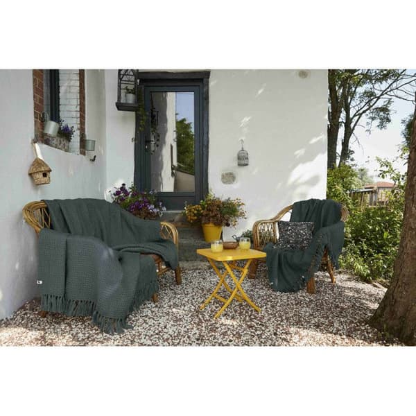 Honeycomb fransfilt "Gabin" alla storlekar - Gabin Ardoise - 130 x 160 cm