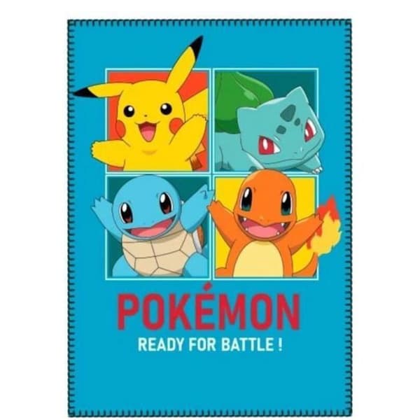 Täckning - Pokémon - AYM117951 - 100x140 cm - Fleece - Blå - Barn