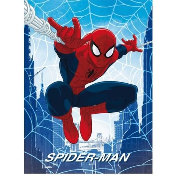 Täckning - Spiderman - Fleecepläd - 110x150 cm - 100% bomullsfleece - Mjuk och varm