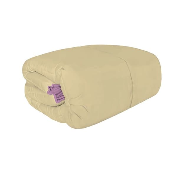 Mb home italien - B-II-BI-IT-2P-06-lilla/panna - Italienskt Sängkläder Dubbeltäcke Vintertäcke Italien, Lilac/Creme, 2 Platser