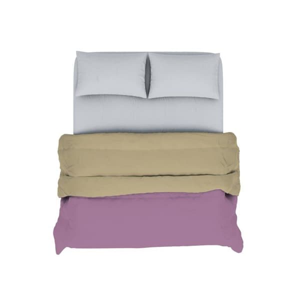 Mb home italien - B-II-BI-IT-2P-06-lilla/panna - Italienskt Sängkläder Dubbeltäcke Vintertäcke Italien, Lilac/Creme, 2 Platser