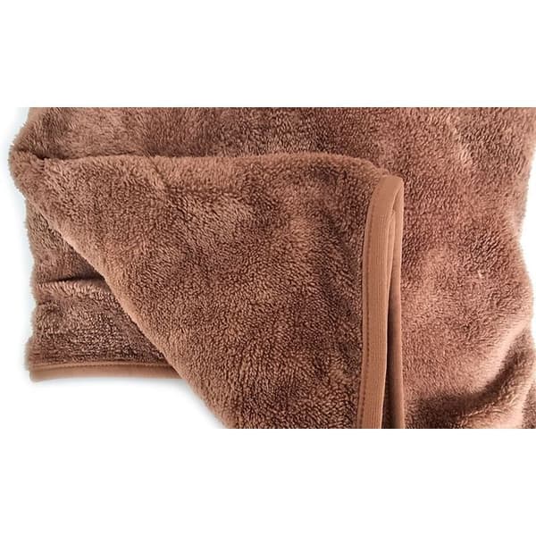 Rutig - Wellsoft - Uni - Brun - 150x200 cm - 100% Polyester - Mjuk vid beröring