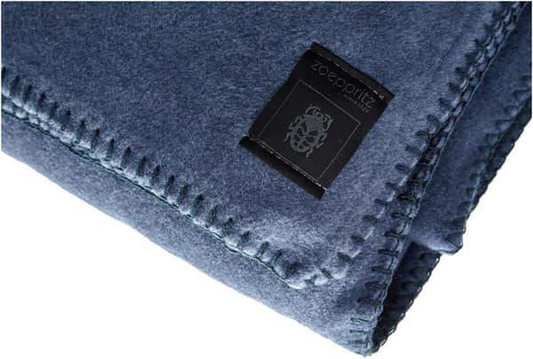 Zoepritz sedan 1828' - 103291-540-160x200 - Zoepritz sedan 1828 Polyester Viskos Pläd, 540 Indigo, 160x200cm