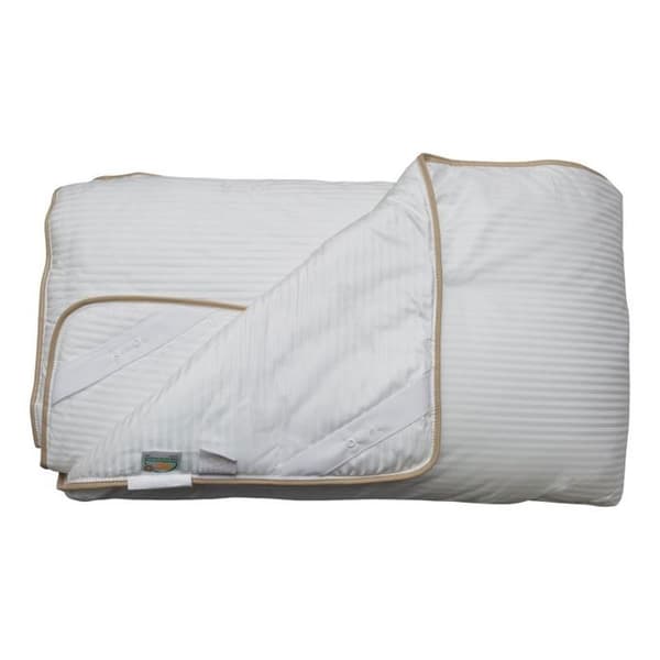 Couette "Fjord Grand Hotel" Légère Jumelable Satin av bomull med striper Lestra - Hvit - 140 x 200 cm for enkeltseng