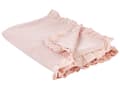 Pikkukuva 1 / 5: Päiväpeite pastellipinkki puuvilla 220 x 240 cm hapsut sängylle maalaistyyli