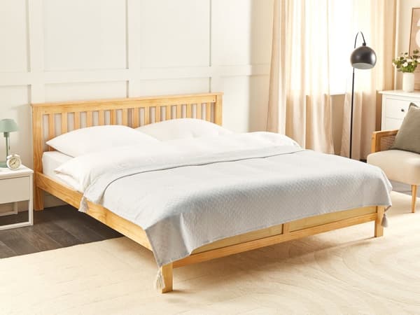Sengeteppe Off-White Bomull 150 x 200 cm med Dusker Dekorativt Sengeteppe Soverom
