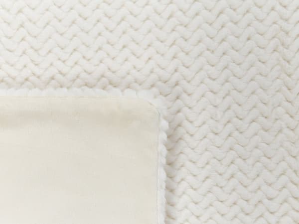 Sengeteppe Hvit 200 x 220 cm Polyester Pelsmønstret mønster Dekorativt Sengeteppe Klassisk Design Soverom