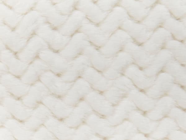 Sengeteppe Hvit 200 x 220 cm Polyester Pelsmønstret mønster Dekorativt Sengeteppe Klassisk Design Soverom