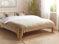 Miniatyrbilde 2 av 5: Sengeteppe Beige Bomullsstoff 150 x 200 cm Dekorativt sengetøy Klassisk design Soverom