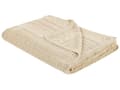 Miniatyrbilde 1 av 5: Sengeteppe Beige Bomullsstoff 150 x 200 cm Dekorativt sengetøy Klassisk design Soverom