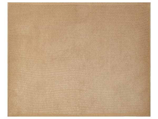 Sengeteppe Lysebrun Bomull 150 x 200 cm Dekorativt Sengetøy med Klassisk Design Soverom