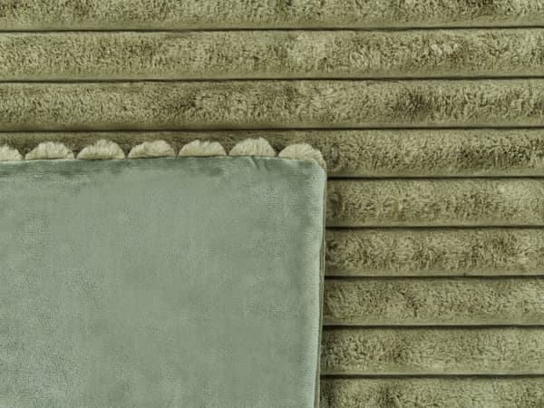 Sengeteppe Grønn Polyester 200 x 220 cm Mykt stoff Moderne design Soverom Tekstiler Pledd