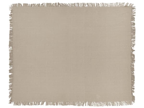 Päiväpeitto ruskeanharmaa puuvilla 150 x 200 cm konepestävä hapsuilla suorakulmainen perinteinen tyyli