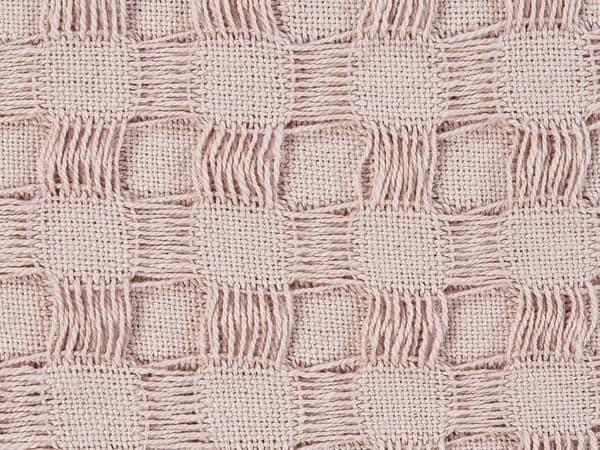 Päiväpeitto pastellipinkki puuvilla 220 x 240 cm kudottu konepestävä kuvioitu hapsuilla perinteinen
