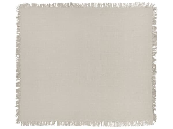 Päiväpeitto vaaleanharmaa puuvilla 200 x 220 cm konepestävä hapsuilla suorakulmainen perinteinen tyyli