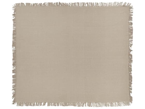 Päiväpeitto ruskeanharmaa puuvilla 220 x 240 cm konepestävä hapsuilla suorakulmainen perinteinen tyyli