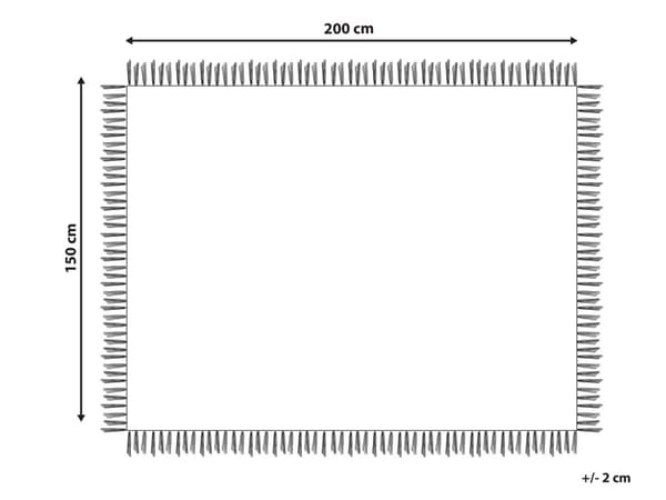 Päiväpeitto vaaleanharmaa puuvilla 150 x 200 cm konepestävä hapsuilla suorakulmainen perinteinen tyyli