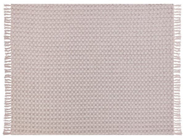 Päiväpeitto pastellipinkki puuvilla 150 x 200 cm kudottu konepestävä kuvioitu hapsuilla perinteinen