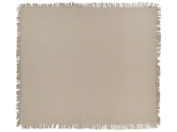 Päiväpeitto ruskeanharmaa puuvilla 200 x 220 cm konepestävä hapsuilla suorakulmainen perinteinen tyyli