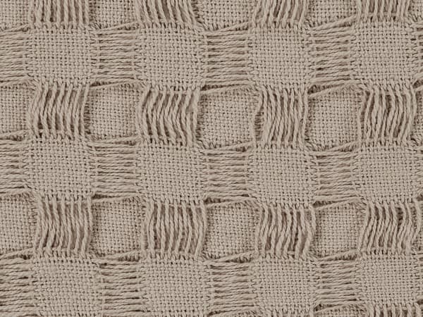 Sengeteppe Taupe Bomull 220 x 240 cm Frynser Klassisk design Soverom Tekstiler Pledd