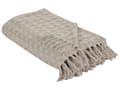 Miniatyrbilde 1 av 5: Sengeteppe Taupe Bomull 220 x 240 cm Frynser Klassisk design Soverom Tekstiler Pledd